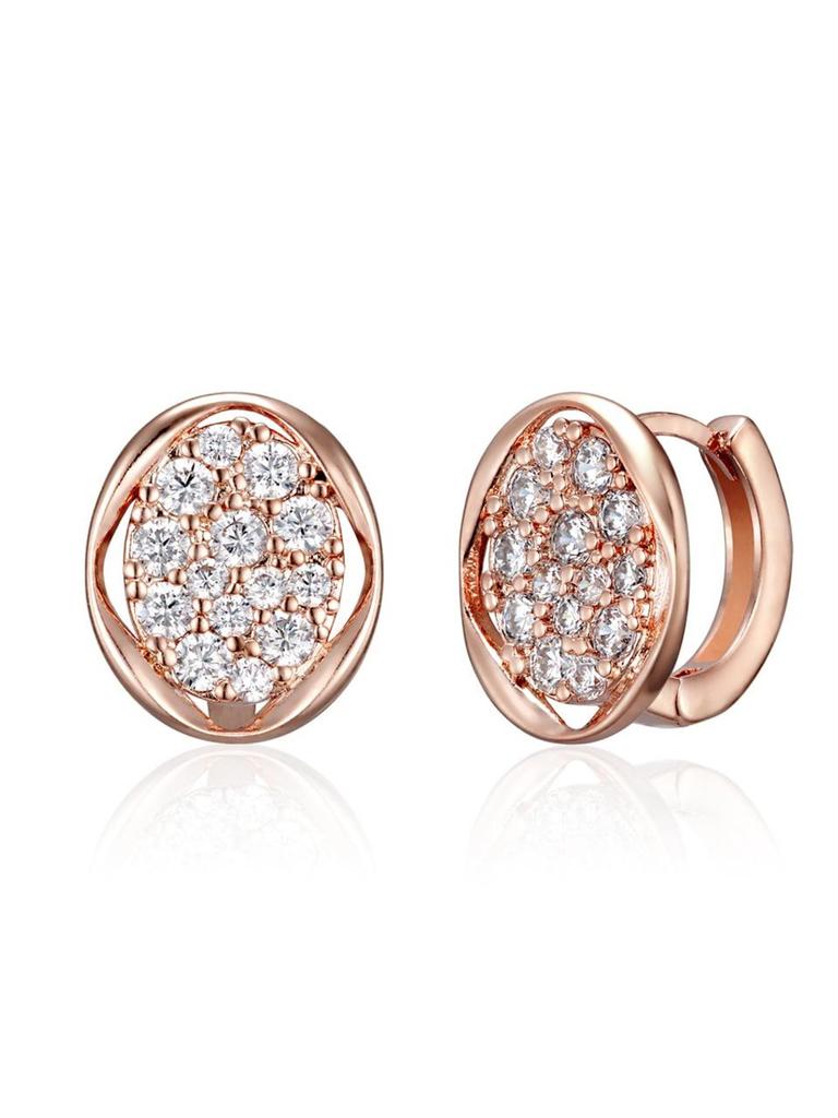 [ELLE Jewelry] 14K Ballroom Round Stone One-Touch Earrings ELGPEE549