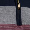 Gant Høst og Vinter Broderi Ny Herre Halv Glidelås Herre Genser Pullover Stripet Lappeteppe Genser
