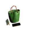 Grüne Beuteltasche Damen Textur PU-Leder Handtasche Sommer Kunstleder Damen Tasche Nischen Design