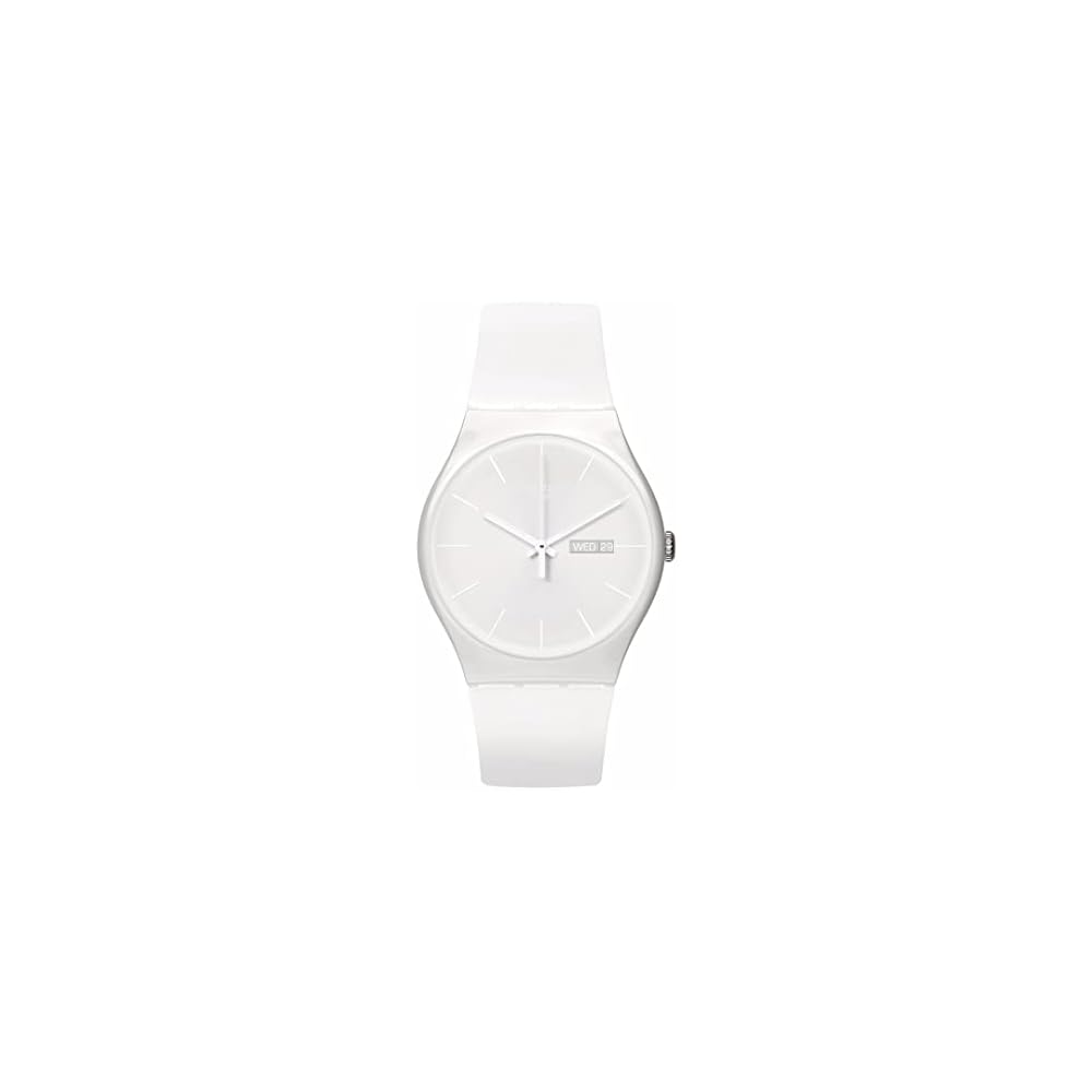 Swatch White Rebel SO29W704-S14 Quartz Watch White 41mm Water Resistant
