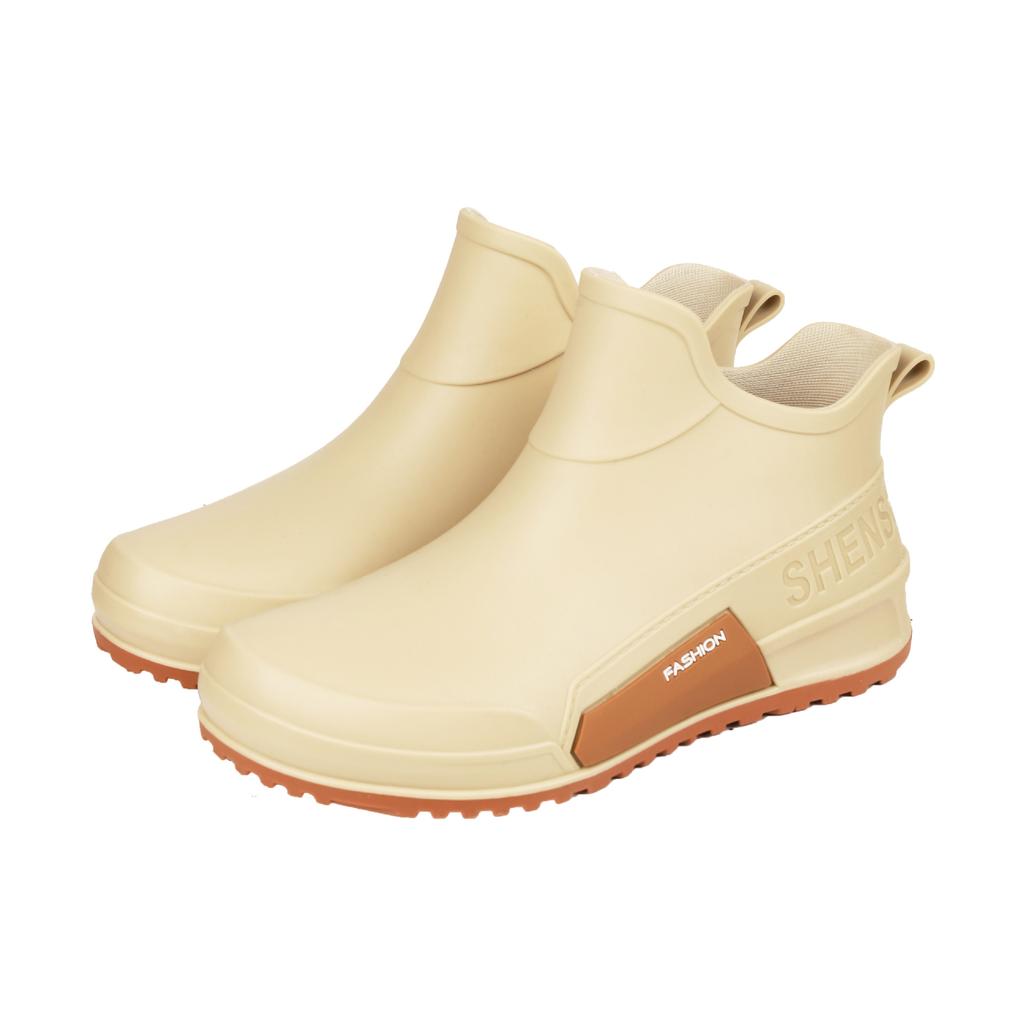 Water shoes couple rain shoes men's short tube low-top anti-skid outdoor rubber shoes fishing shoes lightweight rain boots women