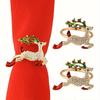 1PC Christmas Aesthetic Napkin Ring Cartoon Alloy Ritual Sense Metal Multi-element Napkin Clasp Creativity Table Setting