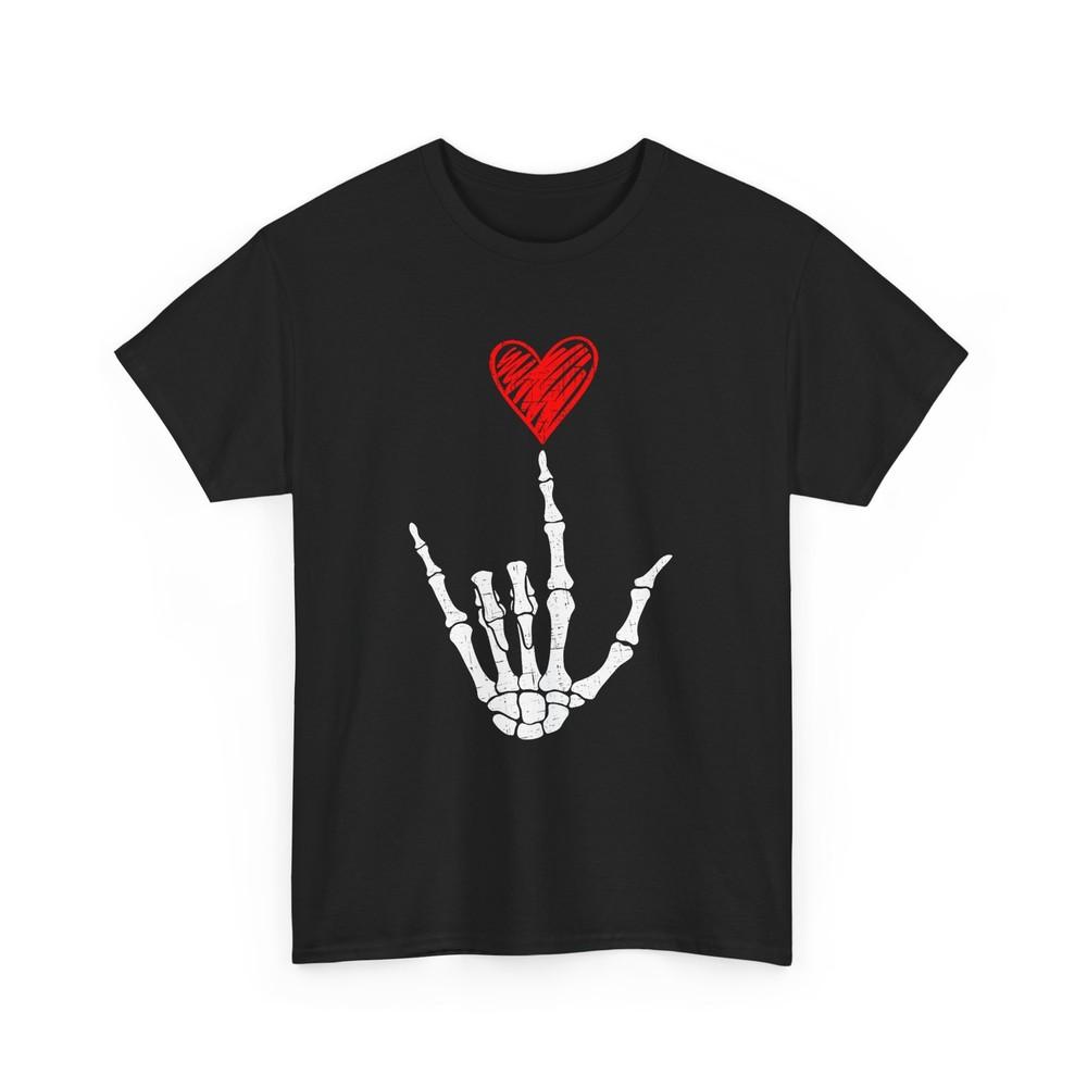 Valentines Day I Love You Hand Sign ASL Heart Women Kids Men T-Shirt Unisex T-Shirt S