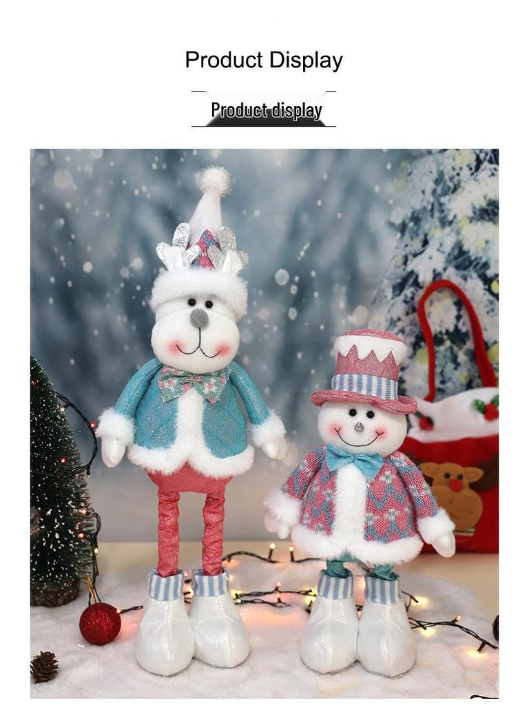 Neue Bonbonfarbene Weihnachtsmannpuppe: Einziehbare Weihnachtsdekoration für Hotels und Einkaufszentren