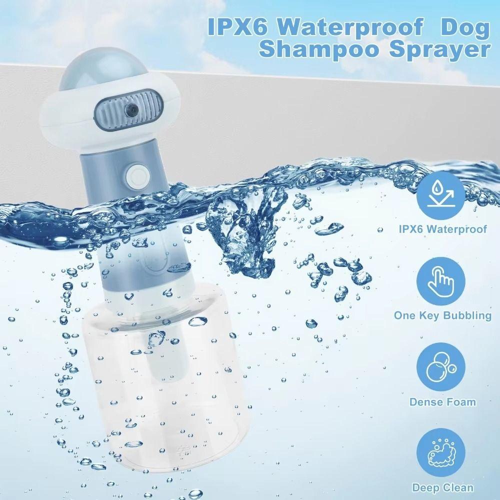 Automatic Press Smart Dog Soap Dispenser Portable Dog Washing Bubbler for 1.7W/1300mAh Portable