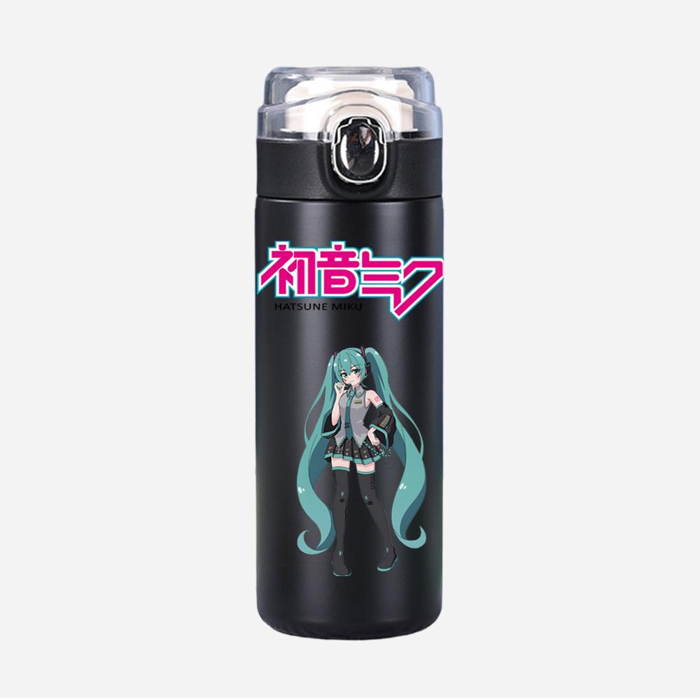 Tazza Termica Stampata Anime Hatsune Miku Portatile Acciaio Inossidabile 400ml Borraccia Anti-perdita Tazza da Campeggio Regalo
