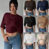 Camiseta de verano para mujer, nueva, casual, versátil, con diseño de cintura fina