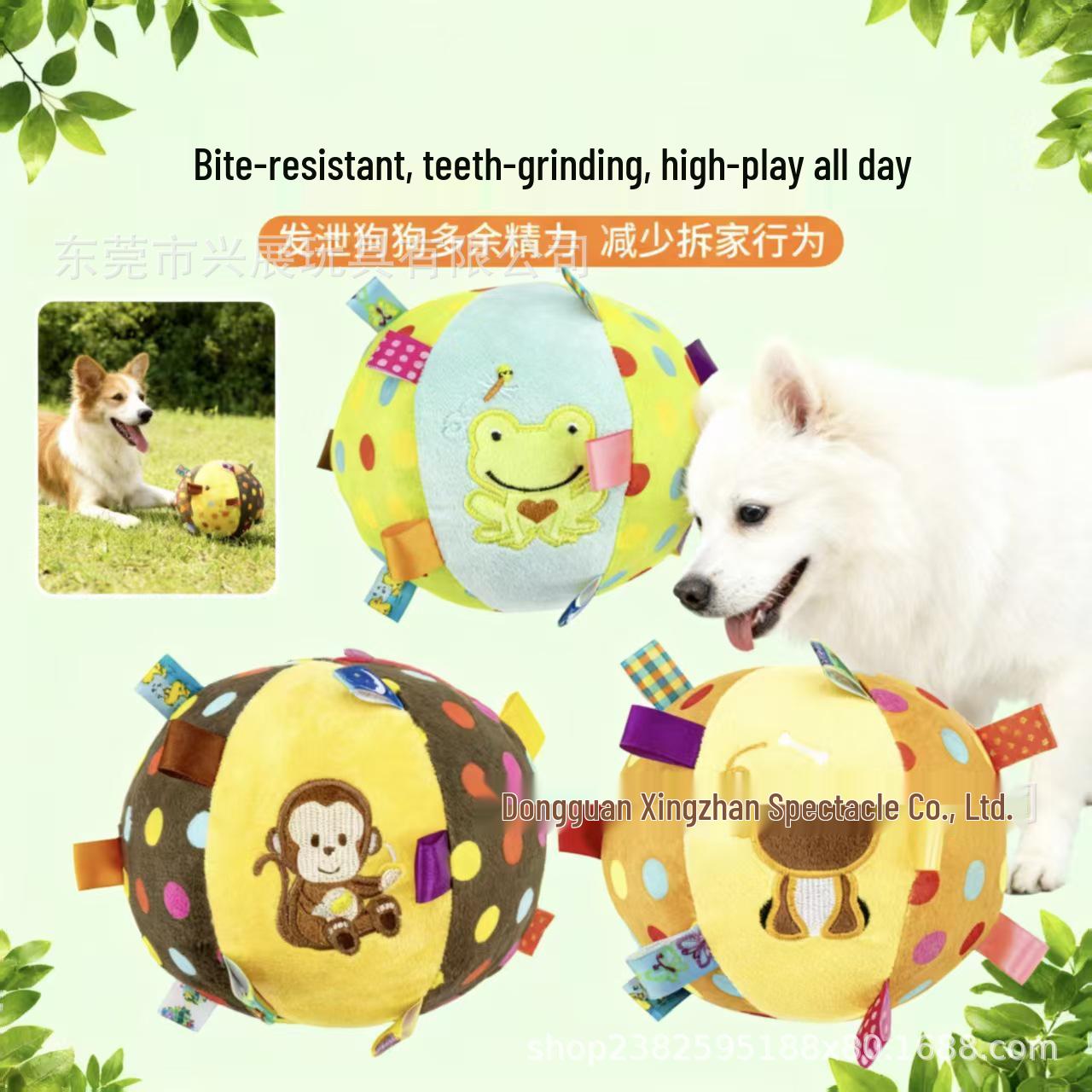 

Durable Squeaky Chew Toy for Puppies Dental Health & Energy Release Running Puppy Toy Ball [Diameter ~15CM]