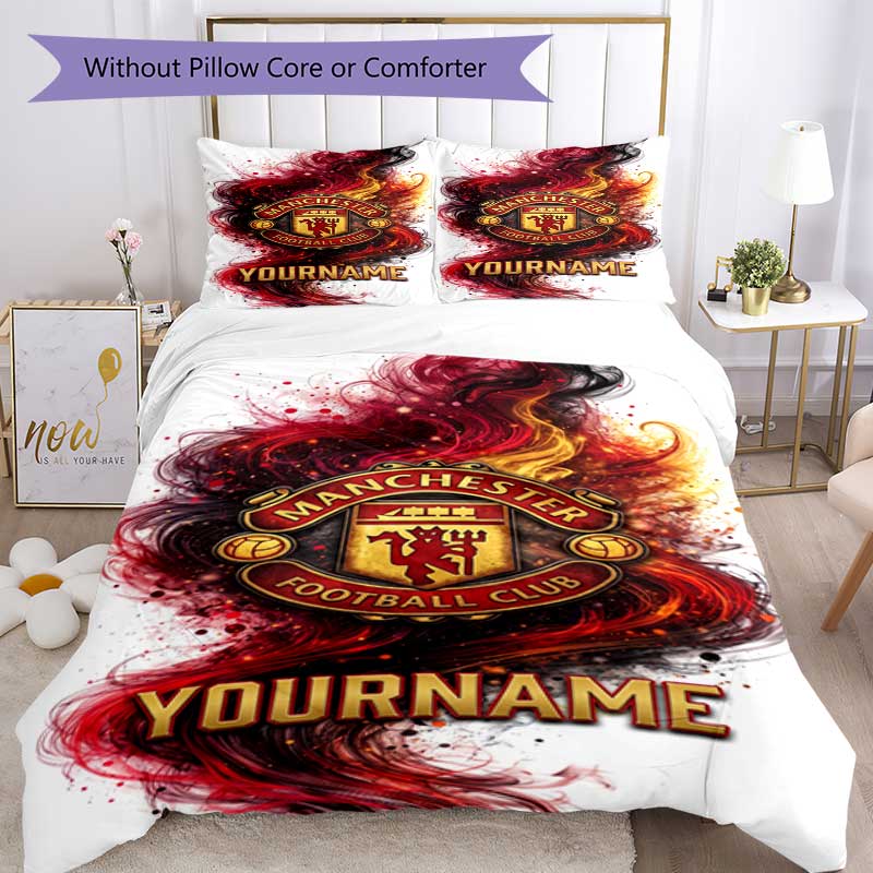 Team Club 3 Customize your name Bedding Set Breathable Duvet Cover with Pillowcases Home Decoration Birthday Gift