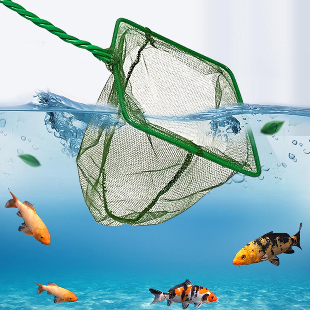 10pcs Aquarium Fish Net Scoop Tool for Safe Catching and Fishtank Cleaning with Ergonomic Handle for Office Home Use