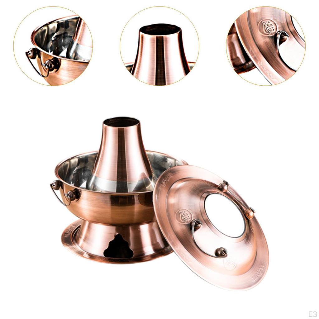 Copper Pot China Chafing Dish Kitchen Accessories Handmade Chinese Traditional Shabu