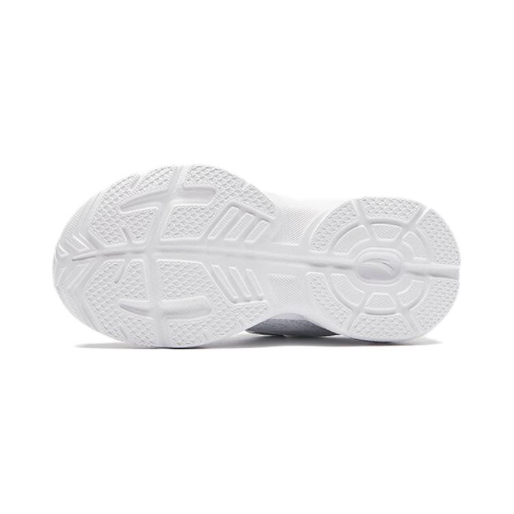 Anta Kids Casual Versatile Wear Resistant Breathable Low Top Running Shoes Kids Sneakers White Purple Green A22439905-1