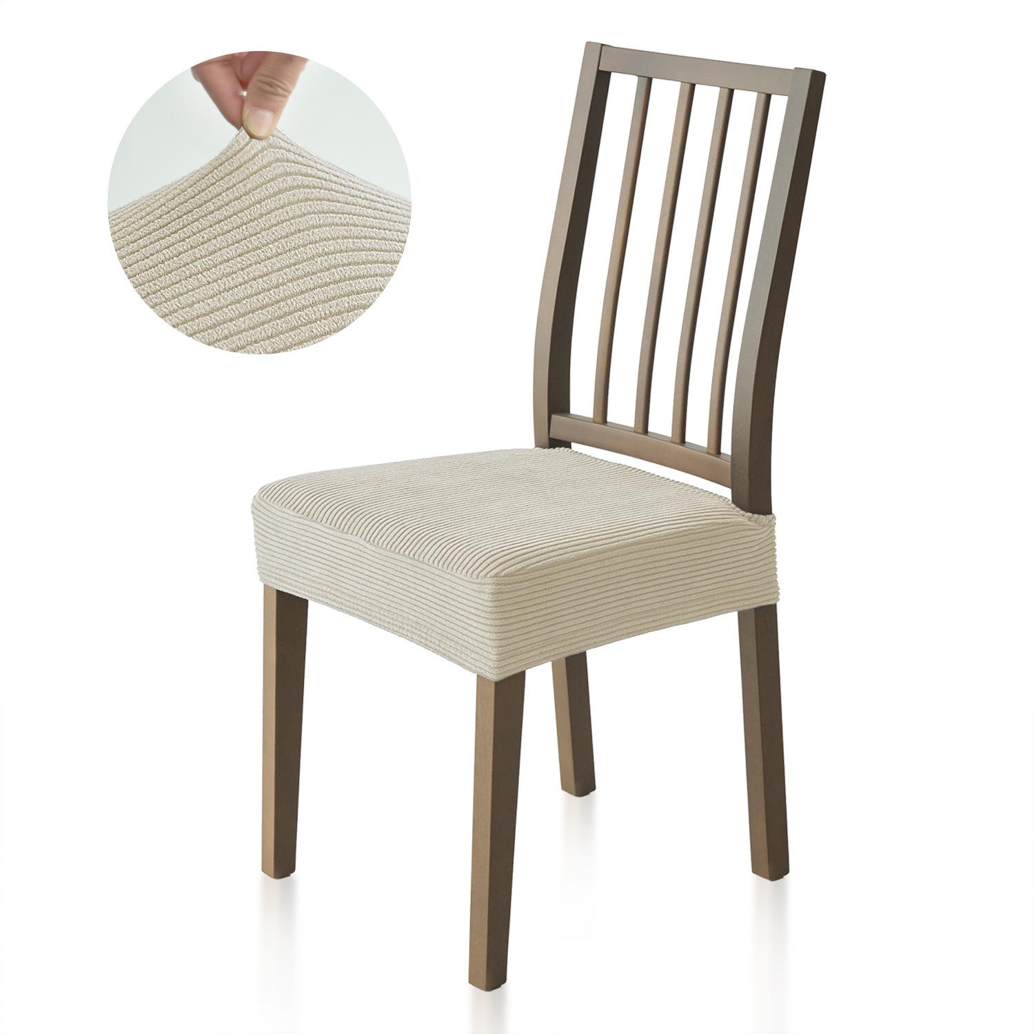 

1/2pcs Stretch Dining Chair Seat Cover Jacquard Solid Color Chairs Covers Removable Anti-Dust Chair Cushion Slipcovers Hotel 1pc