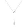Elegant S925 Sterling Silver Water Drop Necklace - Women's Luxury Niche Design Choker with a Simple, Trendy Style.