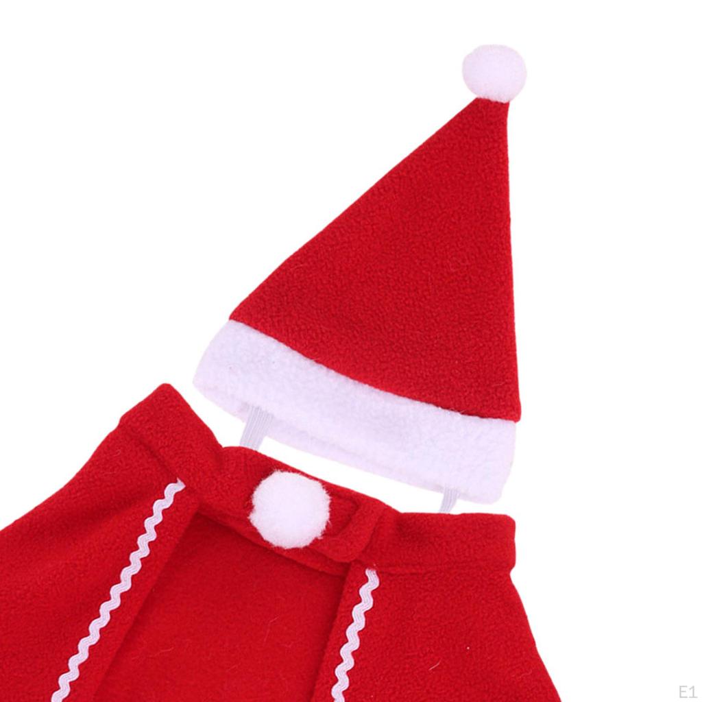 Pet Christmas Costume Cape Cloak Hat Dress up Cosplay Clothes Dogs Cats Festival Supplies