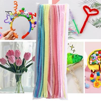 Bastão torcido sem agente fluorescente, 100 peças, macio, faça você mesmo, várias obras de arte, melhora a capacidade prática, hastes de chenille, fornecimento doméstico