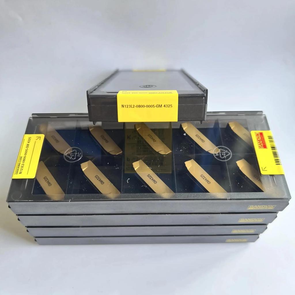 Original Sandvik / N123L2-0800-0005-GM 4325  / CNC lathe carbide blade 10 PCS