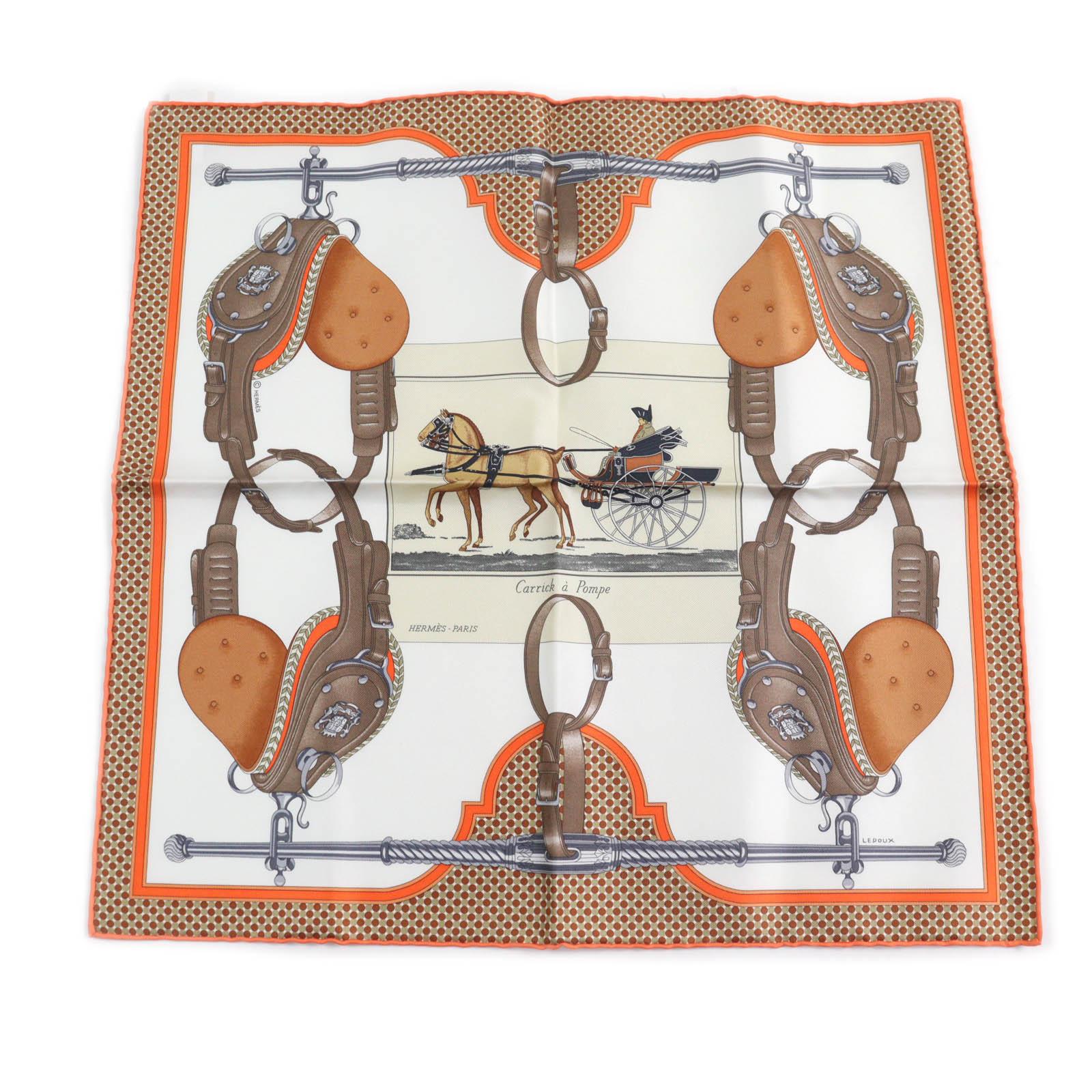 Pristine HERMES scarf Gavroche Twill Carrick a Pomp silk Women Used