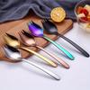 1pc 2 In 1 Stainless Steel Fruit Fork Dessert Forks for Cake Snack Salad Fork Spoon