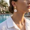 Bohemian Creative Starfish Seashell Dangle Earrings For Women Exquisite Imitation Pearl Shell Drop Earring Beach Holiday Jewelry