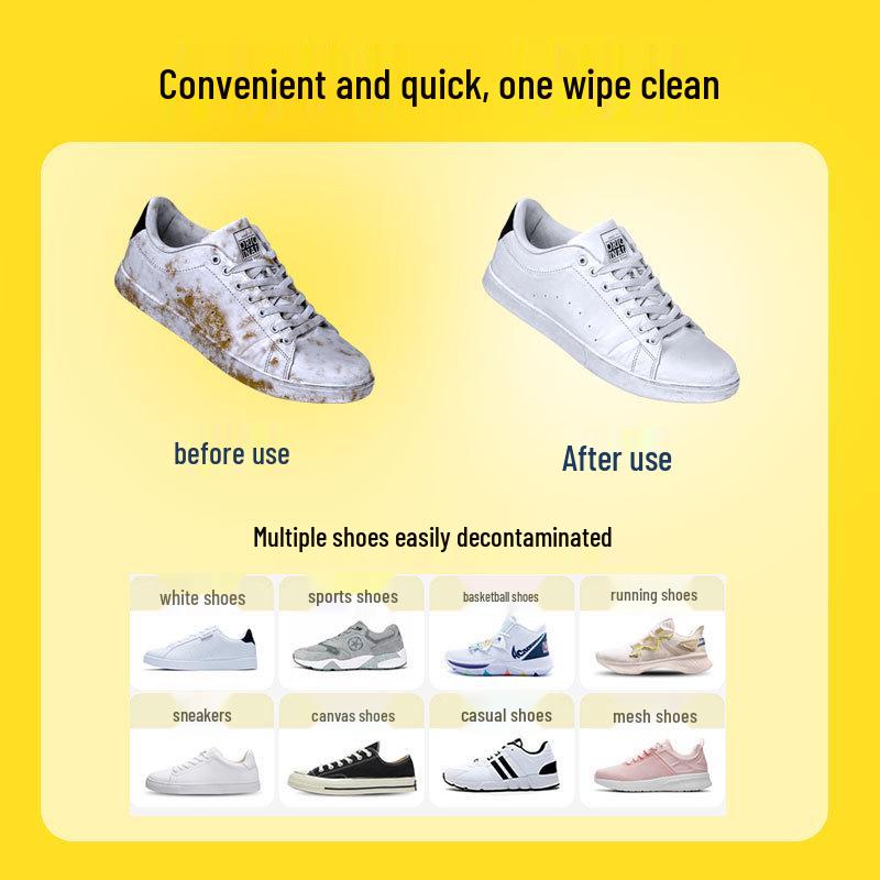 Goddess of Luck Disposable White Shoe Cleaning Wipes - Waterless Stain Remover for Sneakers