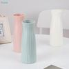 Modern Ribbed Plastic Vase,Minimalist Textured Flower Vases for Home Decor,Living Room Table Centerpiece