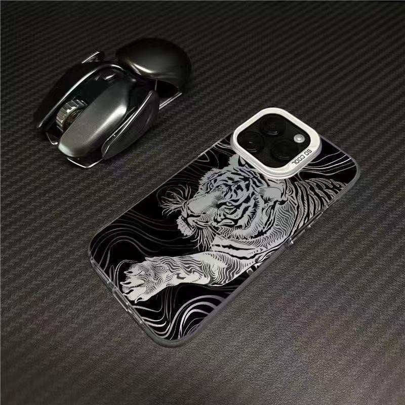 Tiger Descending the Mountain iPhone Case: Fits 14+, 16 Pro Max, 15, 13, 12