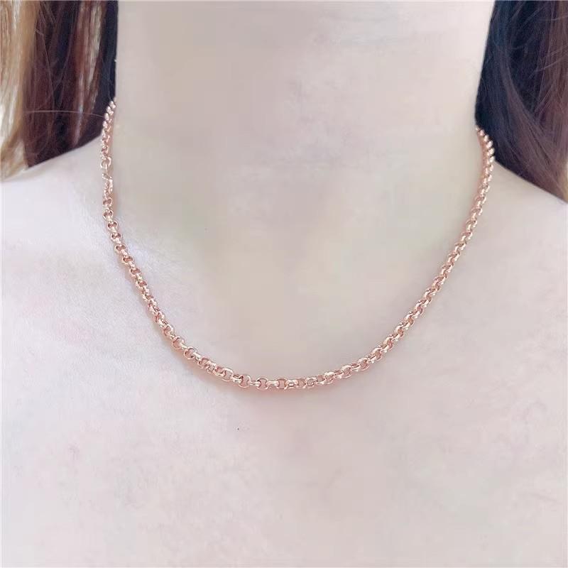 Exquisite Russian Purple Gold Classic Light Luxury Plated Rose Gold Sweet Fashion Trend Temperament Versatile Colored Gold Necklace