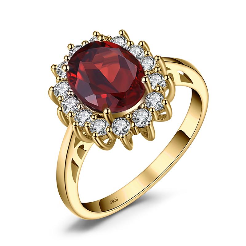 JewelryPalace Prinzessin Diana Kreierter Blauer Saphir 925 Silber Verlobungsring Rubin Natürlicher Amethyst Citrin Blauer Topas