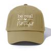 1pc BE REAL Print  Baseball Cap for Adults,  Minimalist Retro Style Casual Soft Adjustable Dad Hat, Perfect As Gift