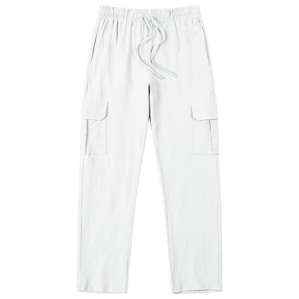 Four Seasons New Linen Men's Casual Pants Sports Wide Leg Pants Men's Overalls