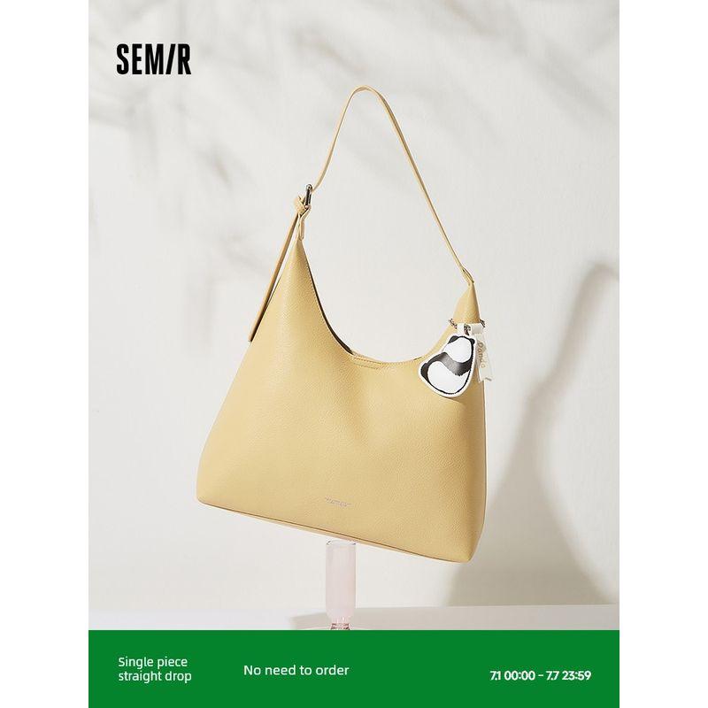 

Senma Bag Tote Bag Women 2024 New Large Capacity Different Size Bags Simple Casual Handbag Gentle Shoulder Bag Black 90001