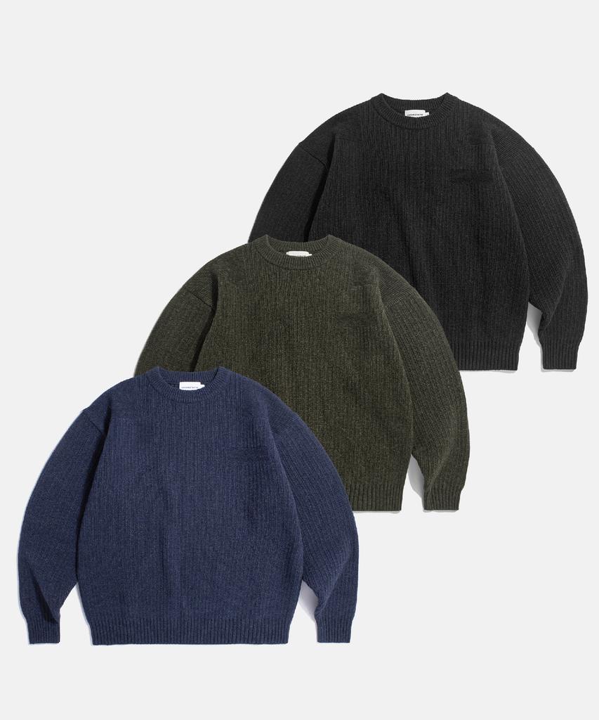 ESPIONAGE Commando Knit Sweater Dusty Navy