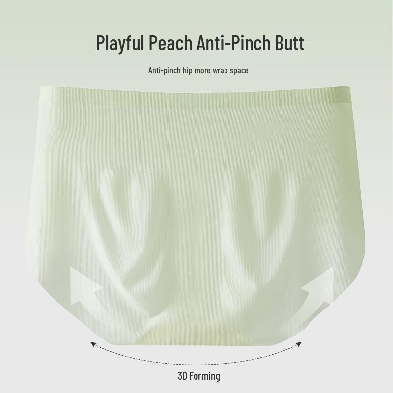 Women's Ice Silk Seamless Mid-High Waist Briefs