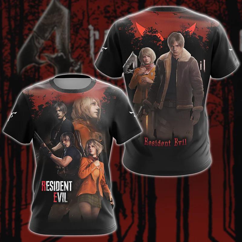 Horror Game Resident Evil 3D Print T-shirts Men Women Short Sleeve O-Neck t shirt Fashion Harajuku Top Tee Oversized Y2k Clothes