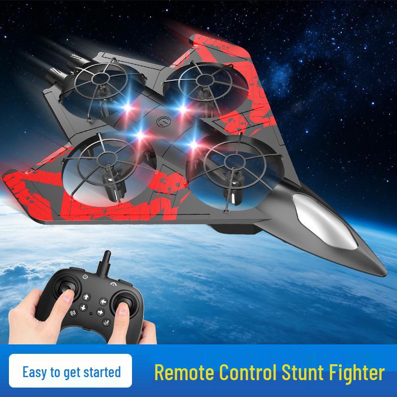 Durable Remote Control Drone: Long Battery & Four-Axis Hovering - Kids' Fighter Aircraft Toy