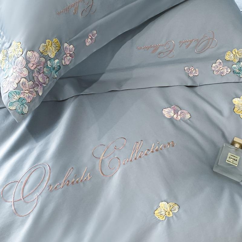 100 Pure Cotton 4pcs Set Class A Maternal and Infant Grade Long-staple Cotton Embroidered Quilt Cover Cotton Bed Sheet Mattress Household Bedding