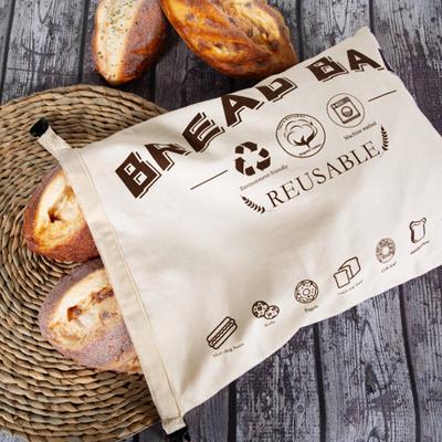 1 x Brotbeutel aus reiner Baumwolle, umweltfreundlich, mit TPU gefüttert, mit sicherer Schnalle und Tragegriff