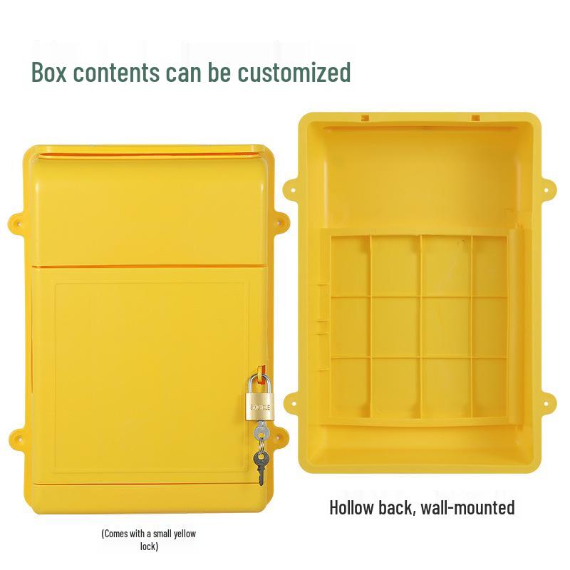 Compact Wall-Mounted Lockable Plastic Box for Mail, Complaints, Suggestions, and Milk