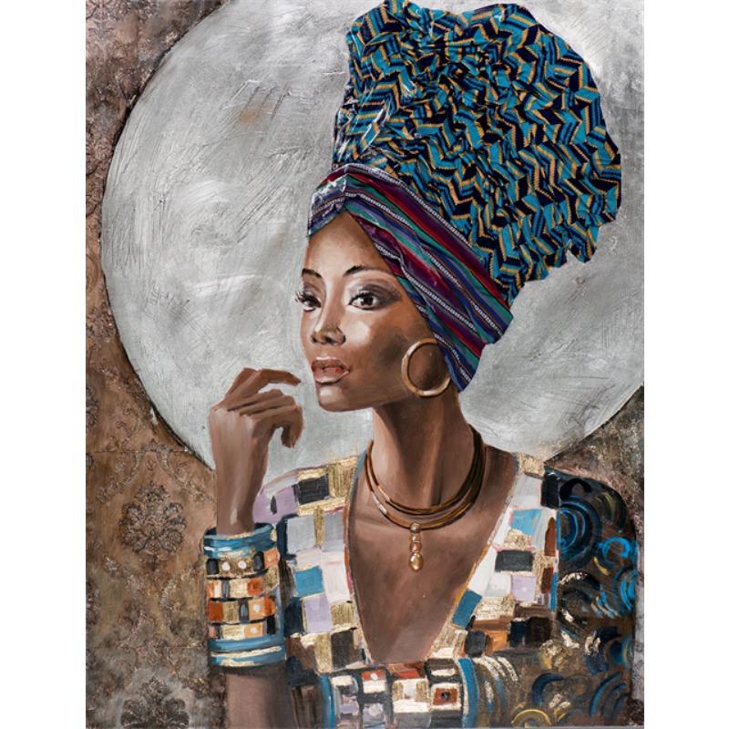 African Woman Abstract Art Canvas Paintings Africane Girl Africa Art Posters and Prints Wall Art Pictures for Living Room Decor