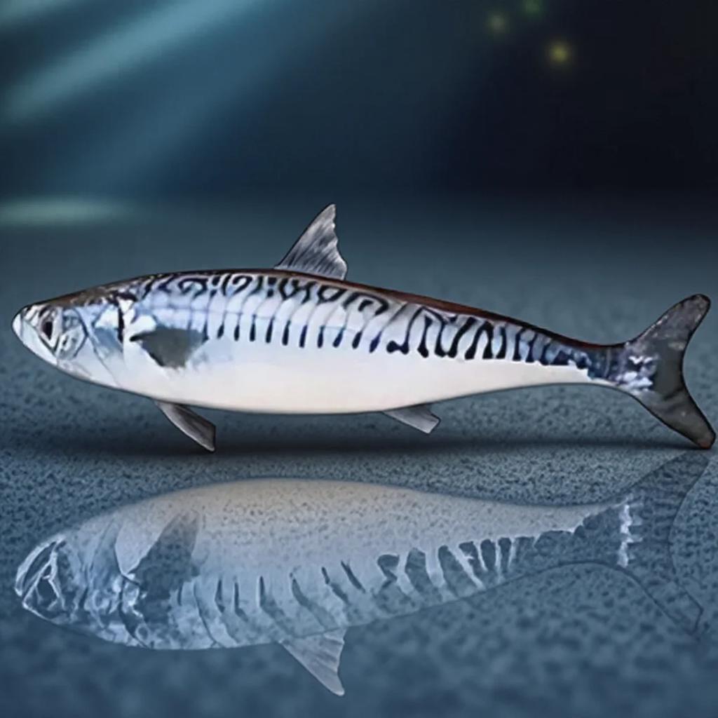 Interactive Catnip Plush Simulation Fish Chew Toys for Cats Soft 3D Fish Shape Catnip Filled Toys