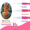 6Pcs/Set Durable Hook Needle Hair Extension Wig Making Kit Micro Hook  for Hair Braid Making