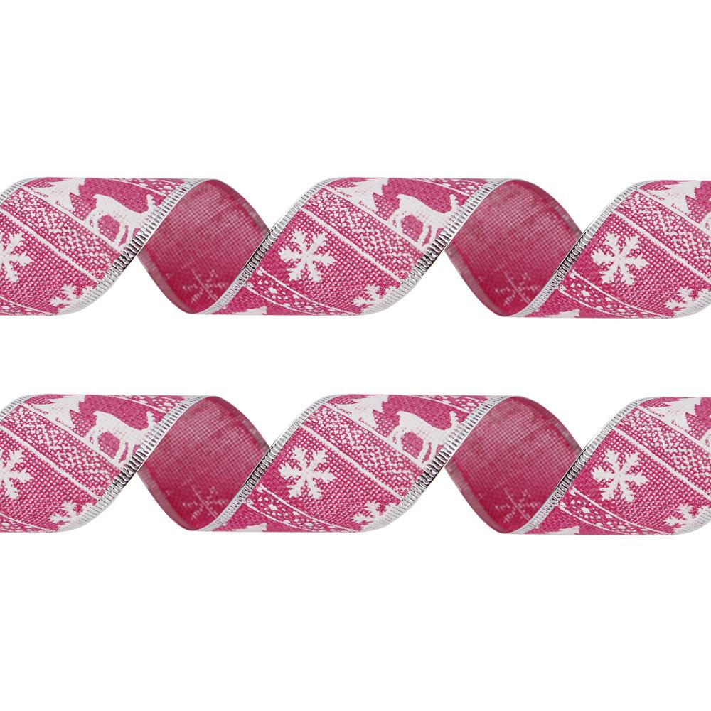 100 Yards Whimsical 5cm Christmas Ribbon With Colorful Prints For Packaging Gift