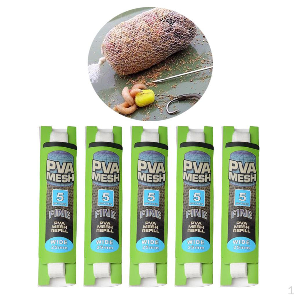 5x 5M 25mm Bait Net Universal Refill Stocking Accessories Mesh Bag