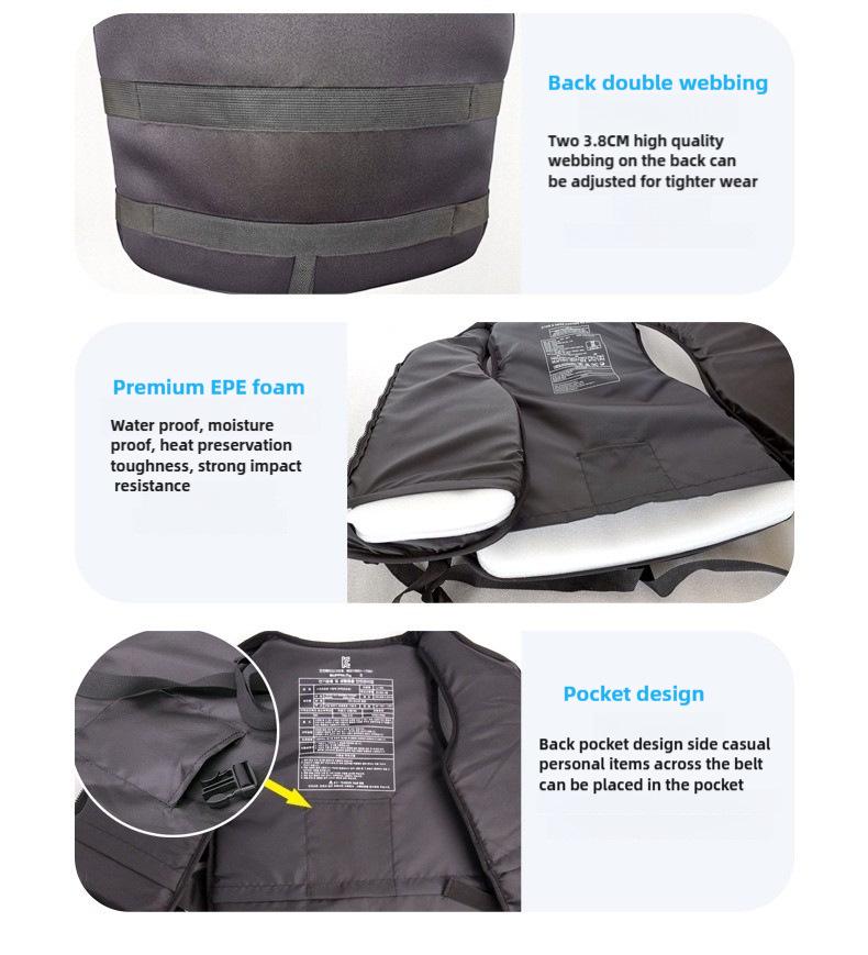 Professional Buoyancy Vest for Adults & Children: Ideal for Water Sports, Fishing, Boating, Windsurfing, and Jet Skiing.