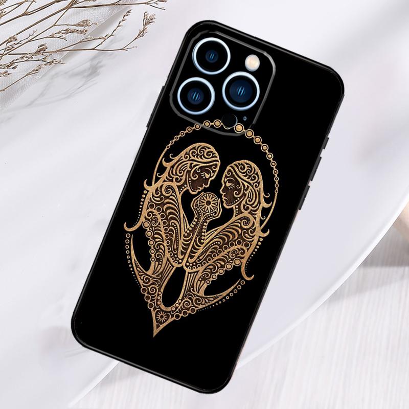 Zodiac Signs Phone Case For iPhone 17 Air 16 15 14 13 11 12 Pro Max Plus 12 13 Mini 16e 17 Pro Max Cover