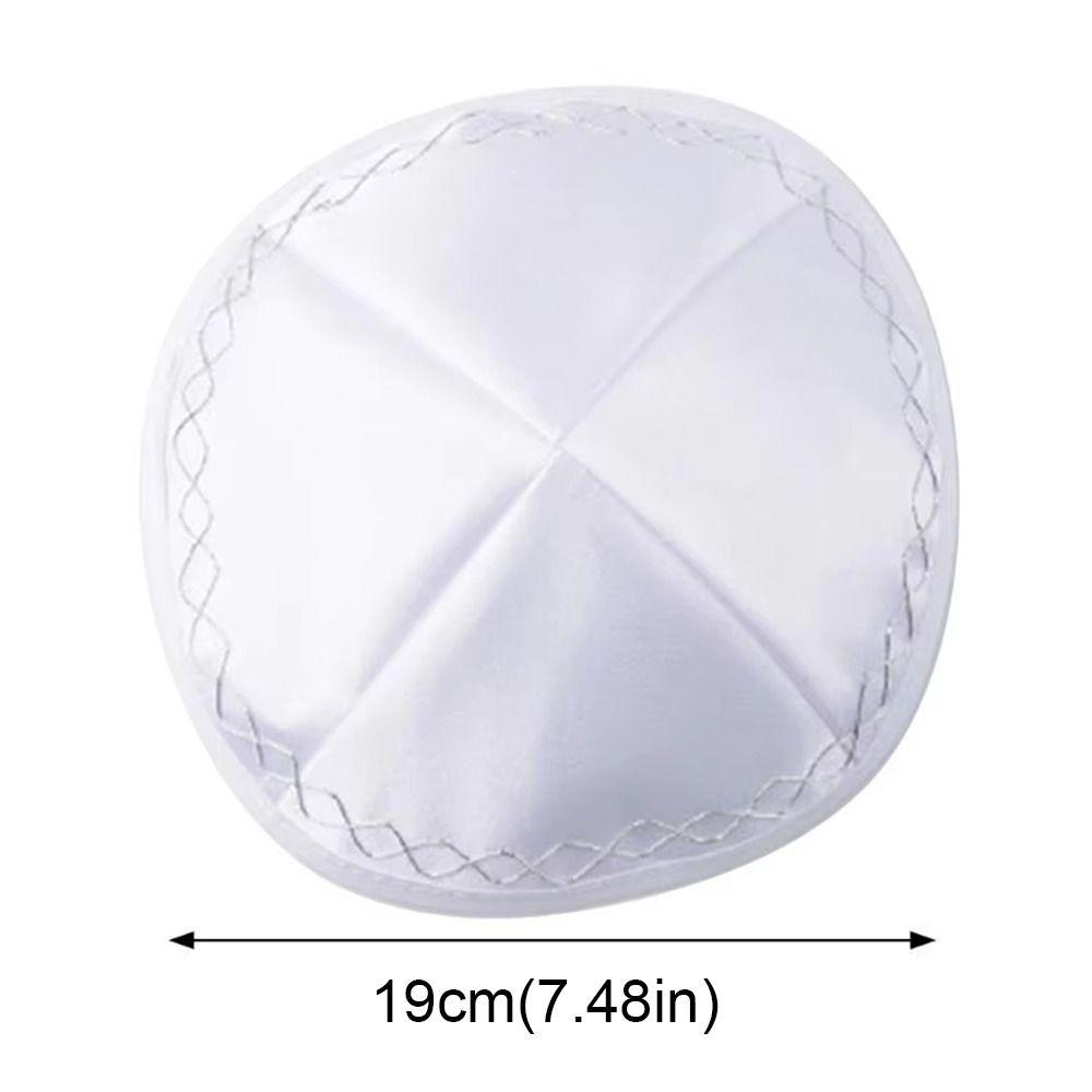 Satin Fabric Kippah Cap Smooth Surface Head Cover Durable Yarmulke Skullcap Daily Wear