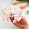 Hair Claw Flower Shape Stable Grip Glossy Shark Hair Clip Half-Tied Hair Ponytail Updo Hair Claw Hair Accessories