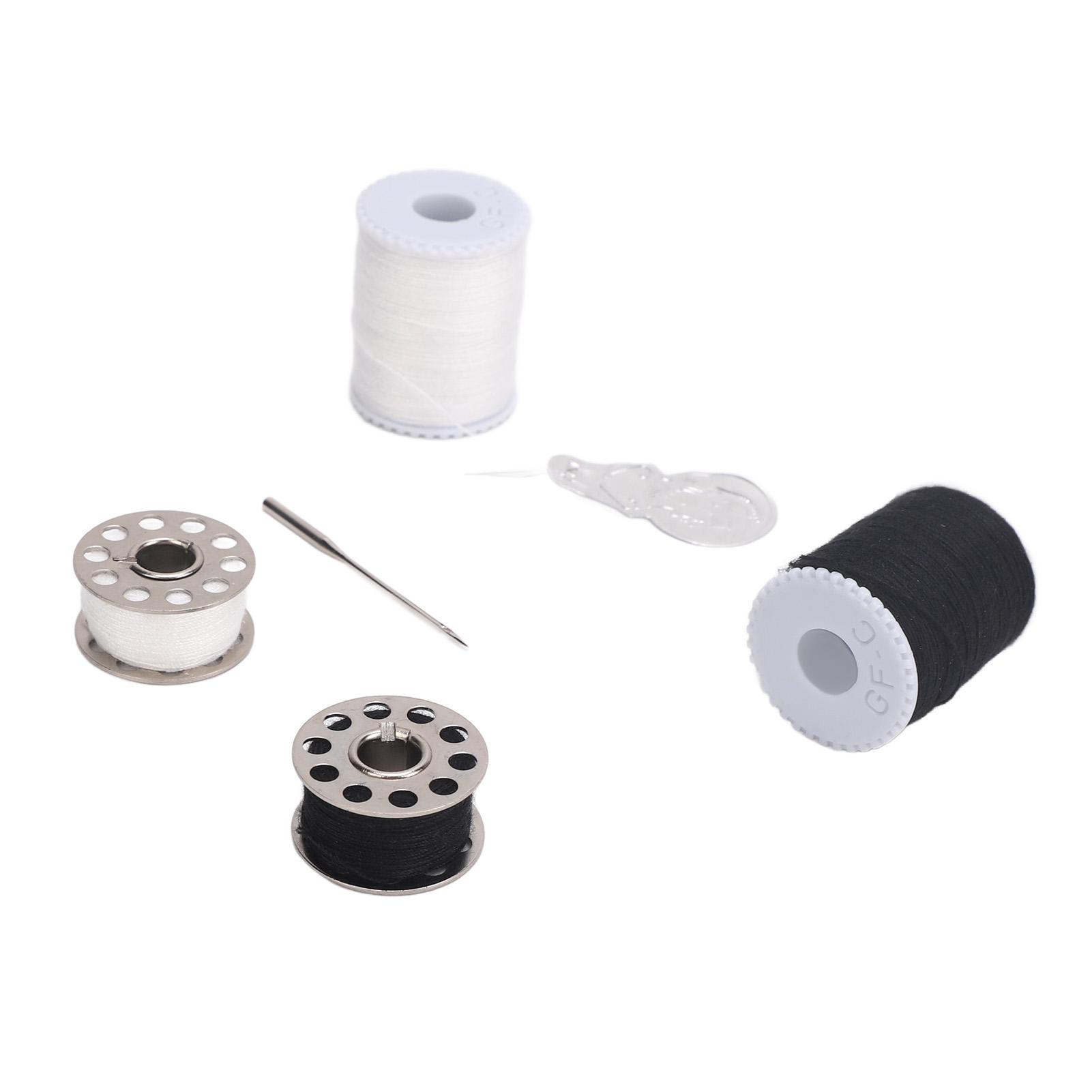 

Набор швейных ниток Металлические шпульки Катушки Запасная игла и Нитевдеватель для домашнего шитья