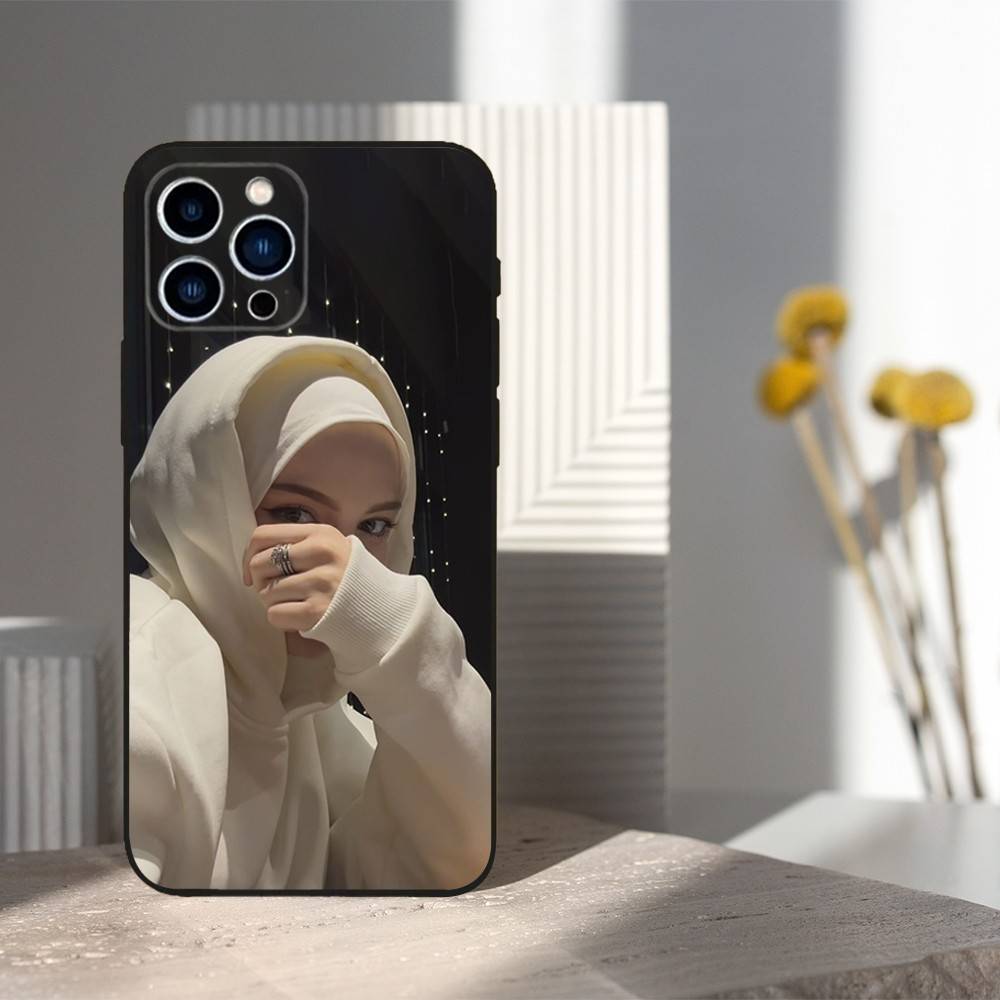 

Arabic Beautiful Girls Phone Case For iPhone 15,14,13,17,16,12,11,Plus,Pro Max,XS,X,Mini,8,7,XR,SE,Soft Silicone Black iPhone12mini